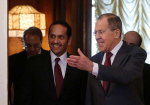 دیدار وزرای خارجه قطر و روسیه درمسکو

