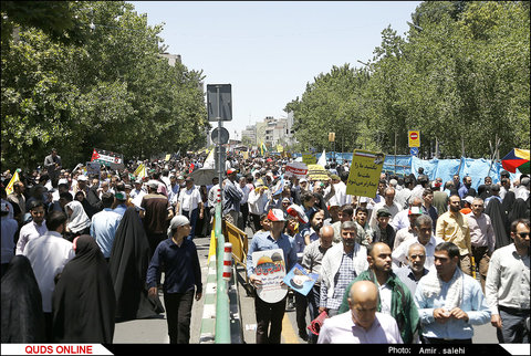 راهپیمایی روز جهانی قدس در تهران/گزارش تصویری