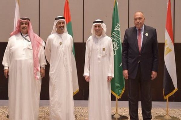 نشست وزرای خارجه عربستان، مصر، بحرین و امارات درباره بحران قطر