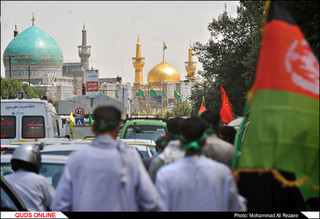 کاروان پیاده زائران امام رضا (ع) از کشور افغانستان/گزارش تصویری