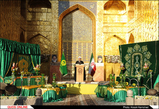 مراسم تعویض پرچم گنبد مبارک امام رضا ع/گزارش تصویری 1