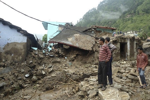 ۴۶ کشته بر اثر رانش زمین در هند/سیل شدید منجر به تخریب منازل شد

