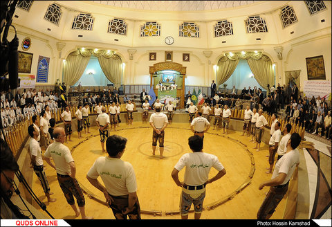 حضور و سخنراني آيت الله علم الهدي در جمع باستاني كاران و ورزشكاران مشهد مقدس/گزارش تصویری
