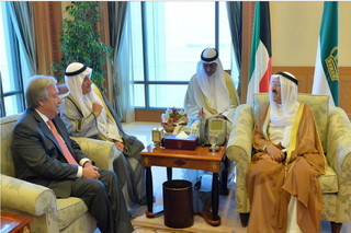 دبیرکل سازمان ملل با امیر کویت دیدار کرد