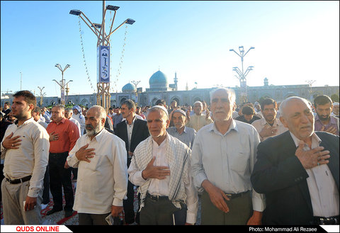 نماز عید قربان در حرم مطهر رضوی