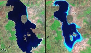 آخرین وضعیت دریاچه ارومیه(فیلم)