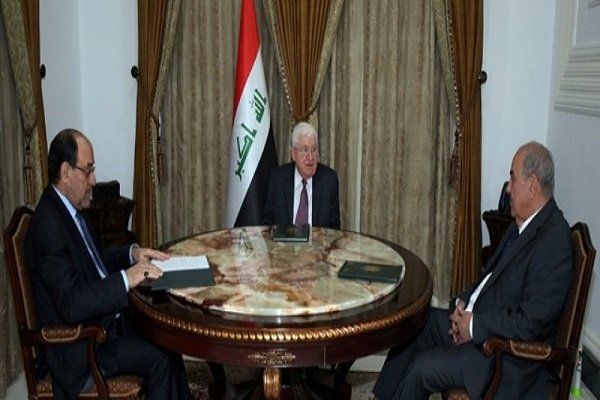نشست رئیس جمهور عراق با مالکی و علاوی درباره همه پرسی اقلیم
