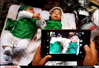 مراسم شیرخوارگان حسینی در جامعه الحسین رزمندگان مشهد/گزارش تصویری