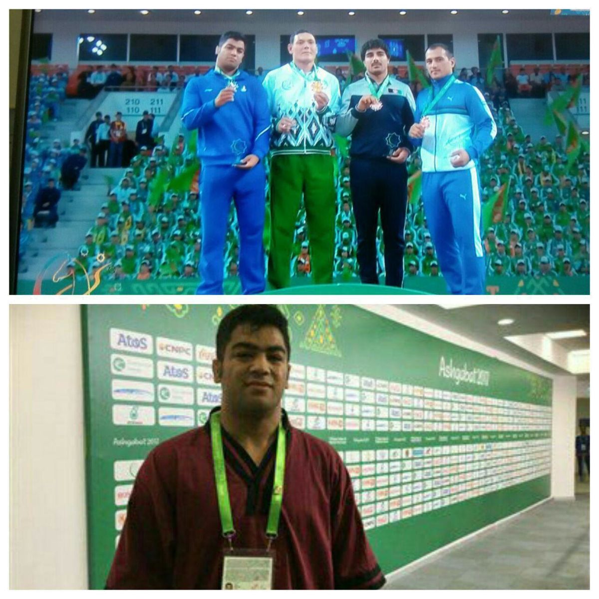 کشتی گیر تربت جامی مدال نقره رقابت های آسیایی ترکمنستان را کسب کرد