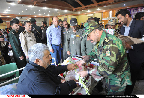 عیادت از جانبازان دفاع مقدس در مرکز توانبخشی جانبازان امام خمینی (ره)