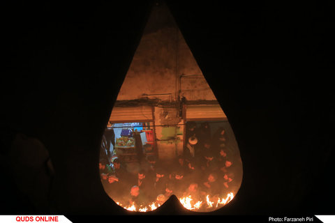 مشعل گردانی در شب عاشورای حسینی(ع) در قم