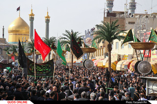 مراسم عزاداری اربعین حسینی ع در جوار حرم حضرت معصومه (س)/ گزارش تصویری
