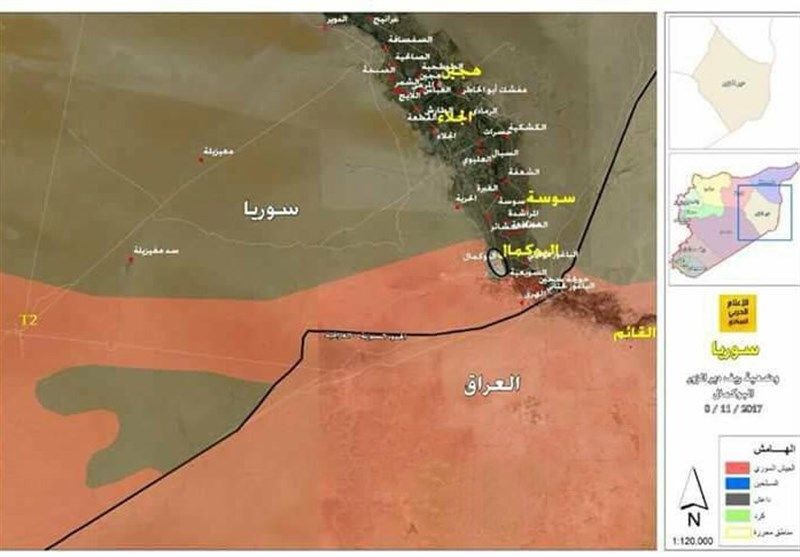 العربیه: داعش بار دیگر کنترل شهر "البوکمال" را در دست گرفت
