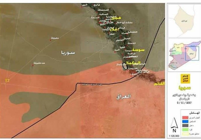 العربیه: داعش بار دیگر کنترل شهر "البوکمال" را در دست گرفت
