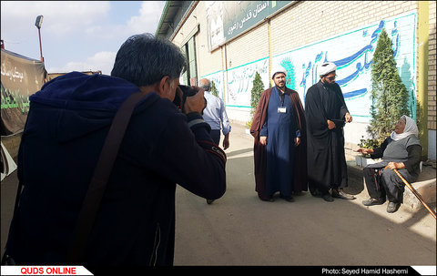 بازدید ونشست خبری معاونت فرهنگی آستان قدس رضوی در موکب زائران پیاده