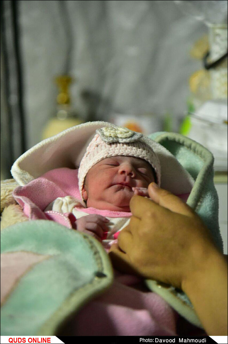 تولد سومین  نوزاد در مناطق زلزله زده/ عکس خبری 