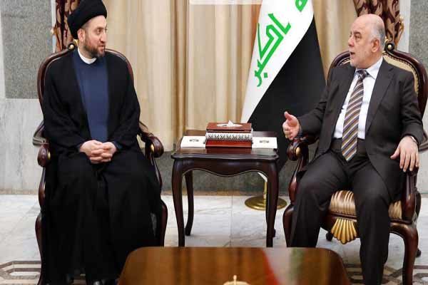 رایزنی عمار حکیم و العبادی درباره انتخابات پارلمانی عراق
