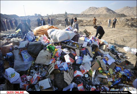 انهدام کالاهای قاچاق در مشهد