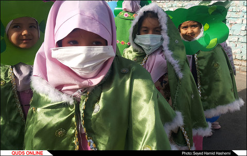 تجمع کودکان مشهدی برای هوای پاک