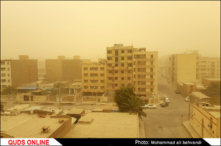 وزش باد و گرد و غبار در راه تهران