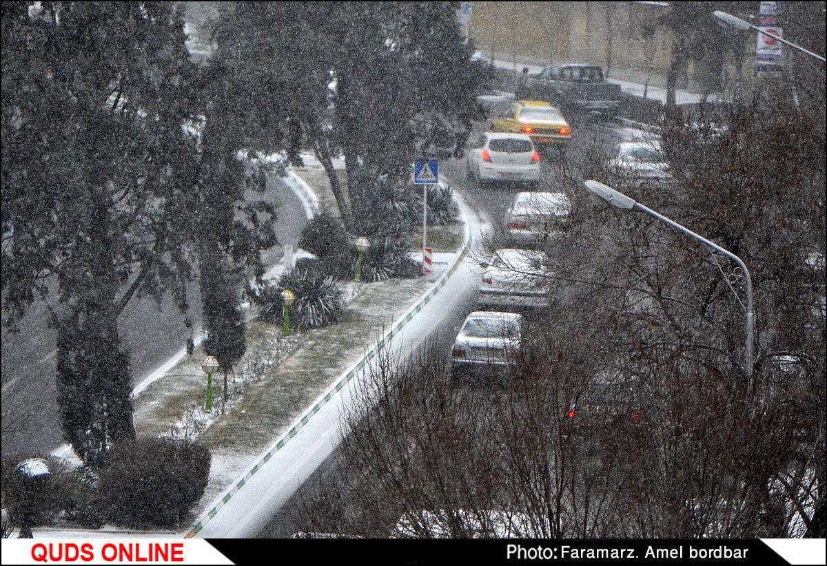 بارش برف در مشهد 