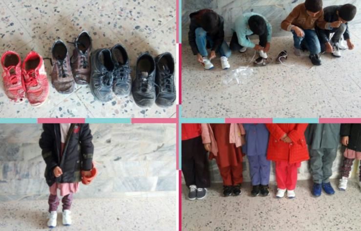 اهدای پوشاک توسط یک خیر به دانش آموزان تربت جام 