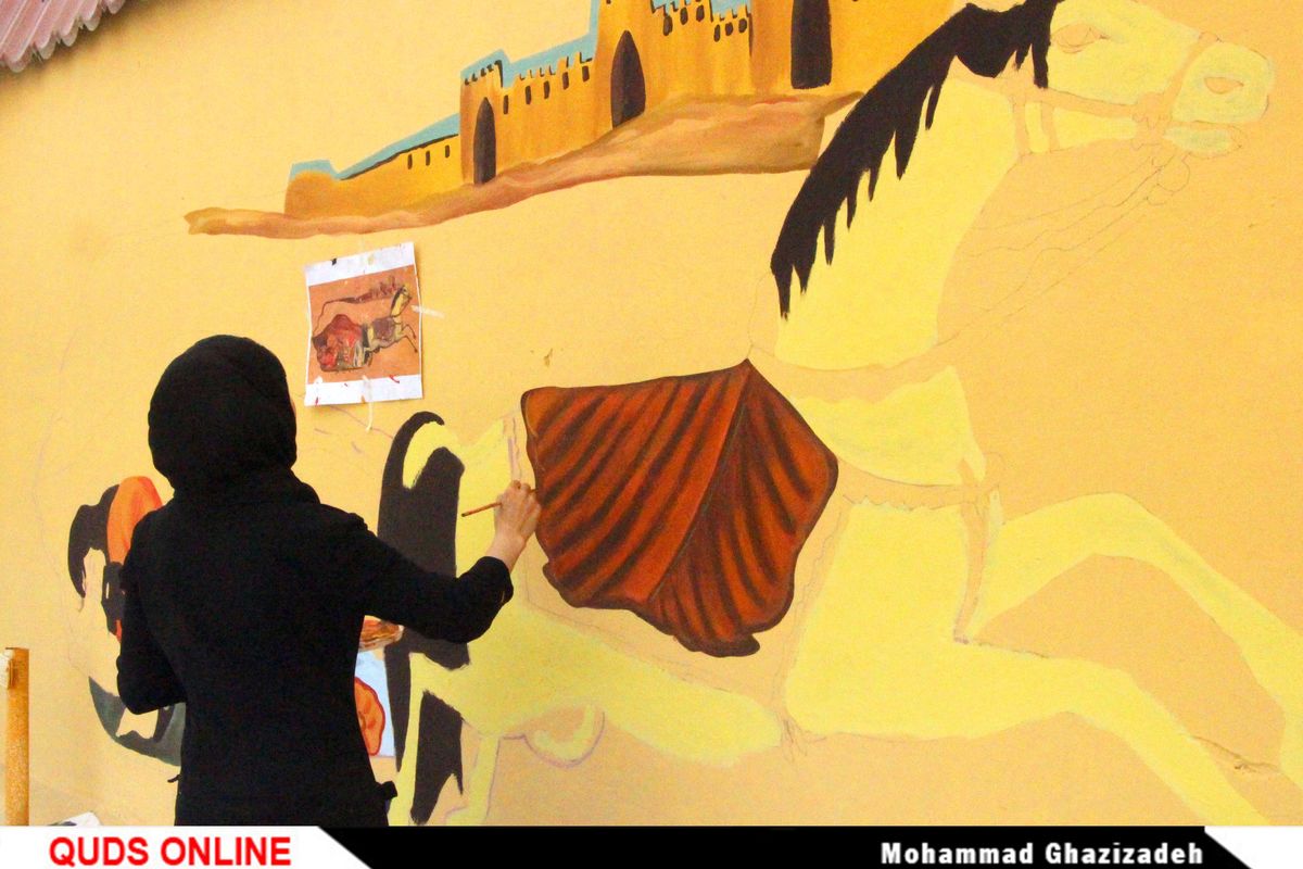 یک نقاشی دیواری در مشهد با مشارکت نقاشان ۳ کشور کشیده می شود