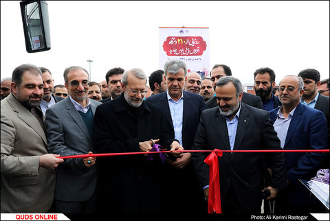 رونمایی از 210دستگاه اتوبوس و مینی بوس در مشهد با حضور رئیس مجلس شورای اسلامی