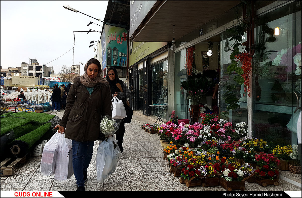 بازار گل مشهد درحال و هوای سال جدید
