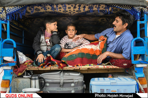 اسکان مسافرین نوروزی در کمپ غدیر مشهد