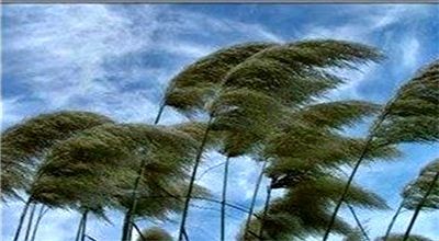 آسمان قزوین با وزش باد نسبتا شدید لحظه ای همراه است