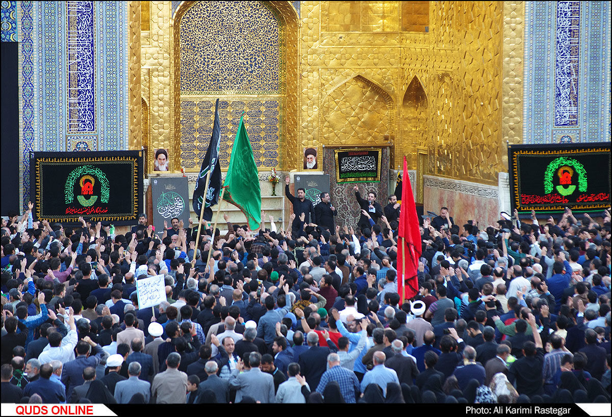اجتماع عظیم هیئت های مذهبی درحرم مطهر امام رضا(ع) /گزارش تصویری
