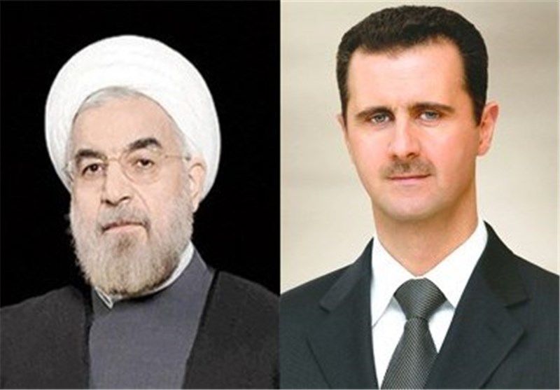 تماس تلفنی روحانی و اسد در پی تجاوز نظامی آمریکا به سوریه
