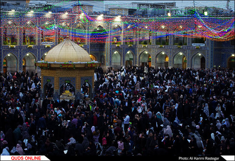 جشن شب نیمه شعبان در حرم مطهر رضوی