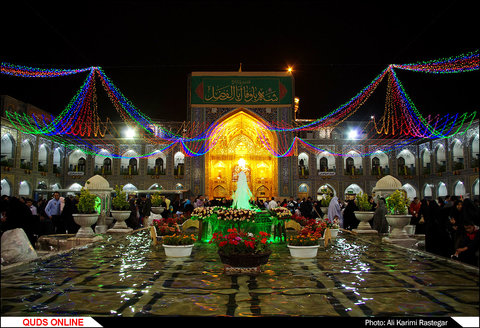 جشن شب نیمه شعبان در حرم مطهر رضوی