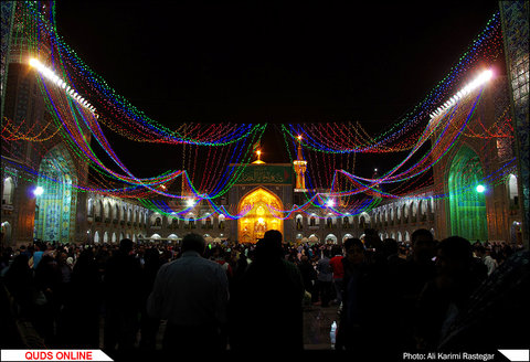 جشن شب نیمه شعبان در حرم مطهر رضوی