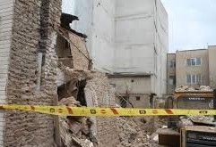  فرو ریختن یک ساختمان در مشهد