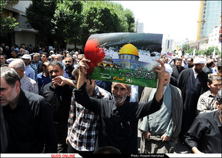 حضور مردم مشهد در راهپیمایی روز قدس  + فیلم