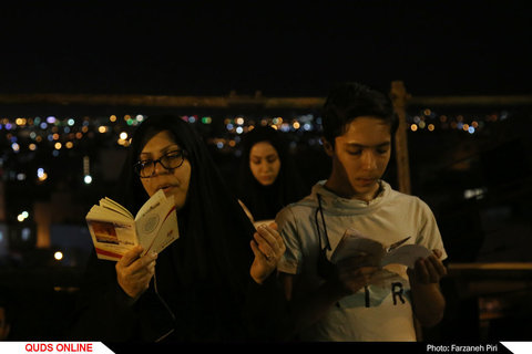 احیای شب بیست و سوم ماه مبارک رمضان در جوار کوه خضر حضرت نبی (ع) در قم
