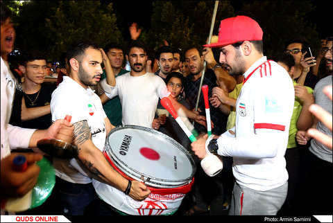 خوشحالی مردم از برد تیم ملی فوتبال در مقابل مراکش