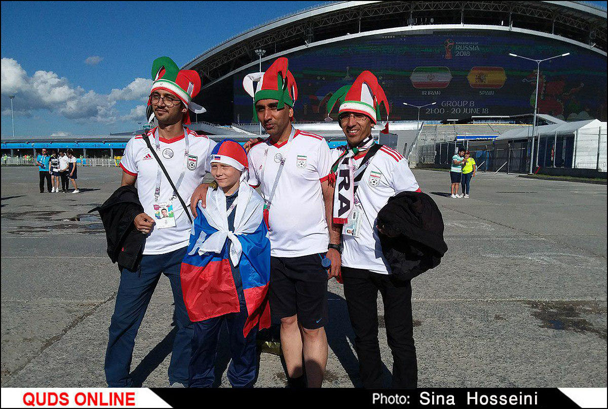 حال و هوای ورزشگاه کازان روسیه ساعاتی قبل بازی ایران و اسپانیا 