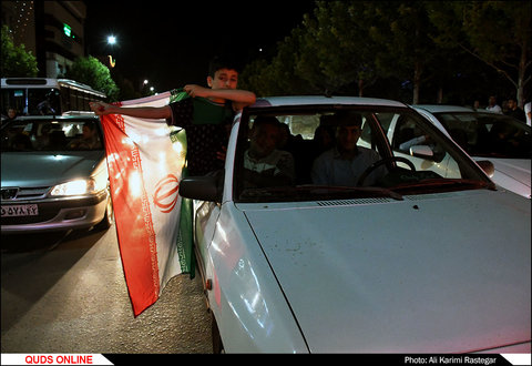  شادی  و حمایت مردم از تیم ملی فوتبال فوتبال در مشهد