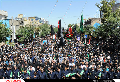 پیکر شهید دفاع مقدس در اجتماع صادقیون مشهد تشییع شد/گزارش تصویری