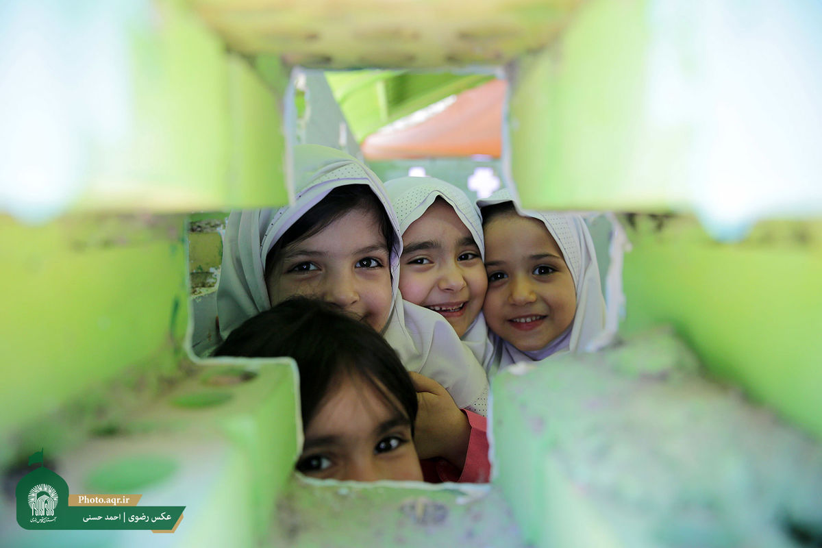 یک روز شاد کودکانه همراه با کلام نورانی وحی/اردوگاه گلمکان میزبان ۴۲۰نونهال قرآنی مهدالرضاهای مشهد