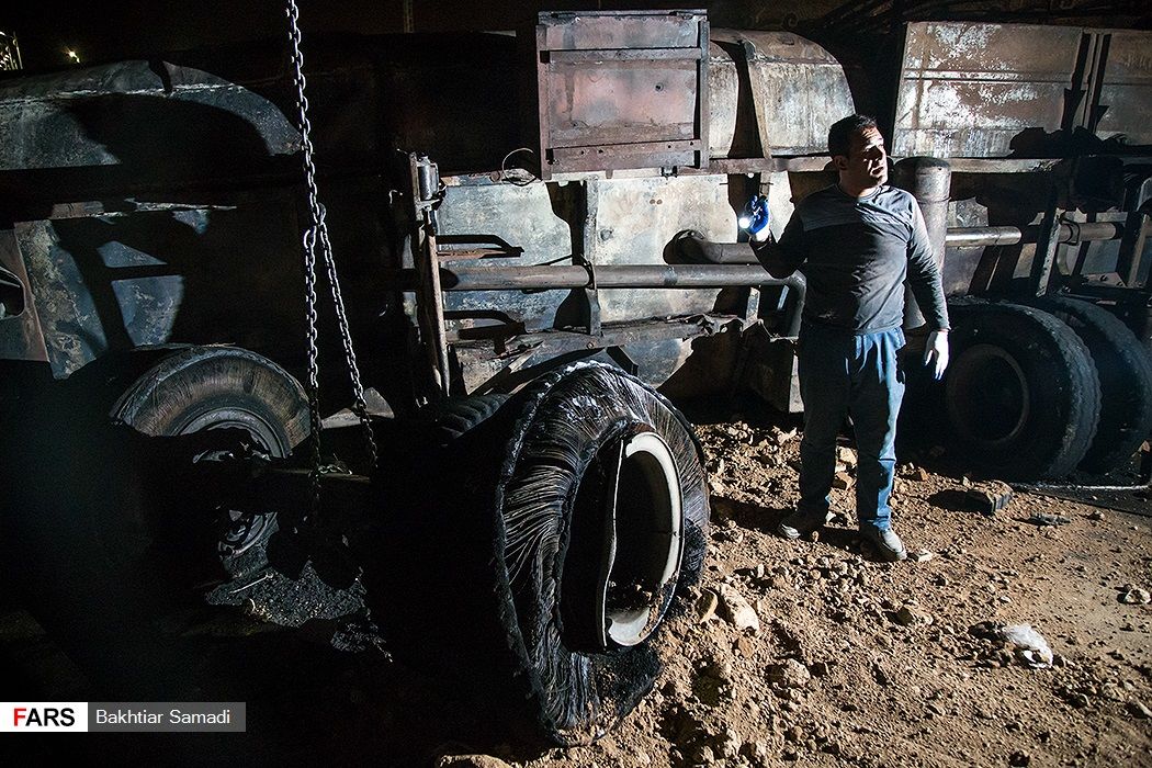 عکسهای منتخب تصادف تانکر سوخت با اتوبوس مسافربری در سنندج
