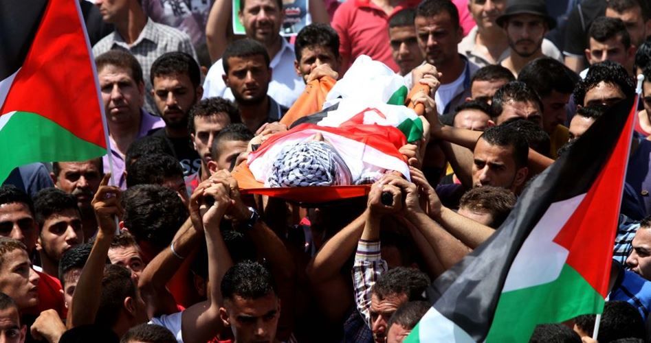 تشییع باشکوه پیکر ۴ شهید فلسطینی در نوار غزه