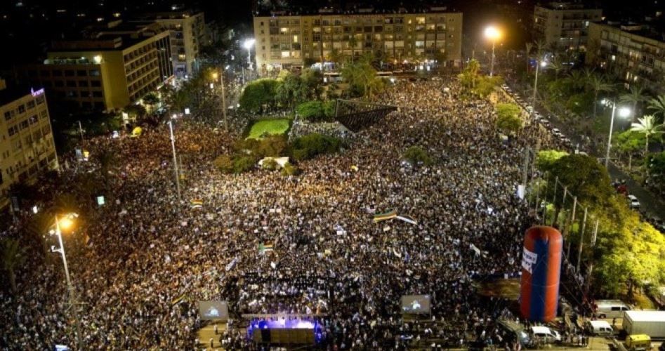 تظاهرات ده ها هزار نفری دروزیان در اعتراض به قانون کشور یهودی