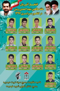  تربت حیدریه و نابغه های کنکوری/بسیج دانش آموزی حلقات صالحین شهید احمدی روشن فاتح رتبه های کنکور شدند
