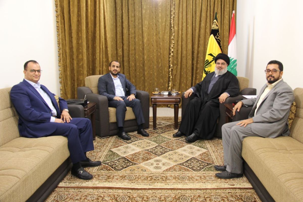 هیأتی از «انصارالله» یمن با دبیر کل «حزب الله» دیدار کرد