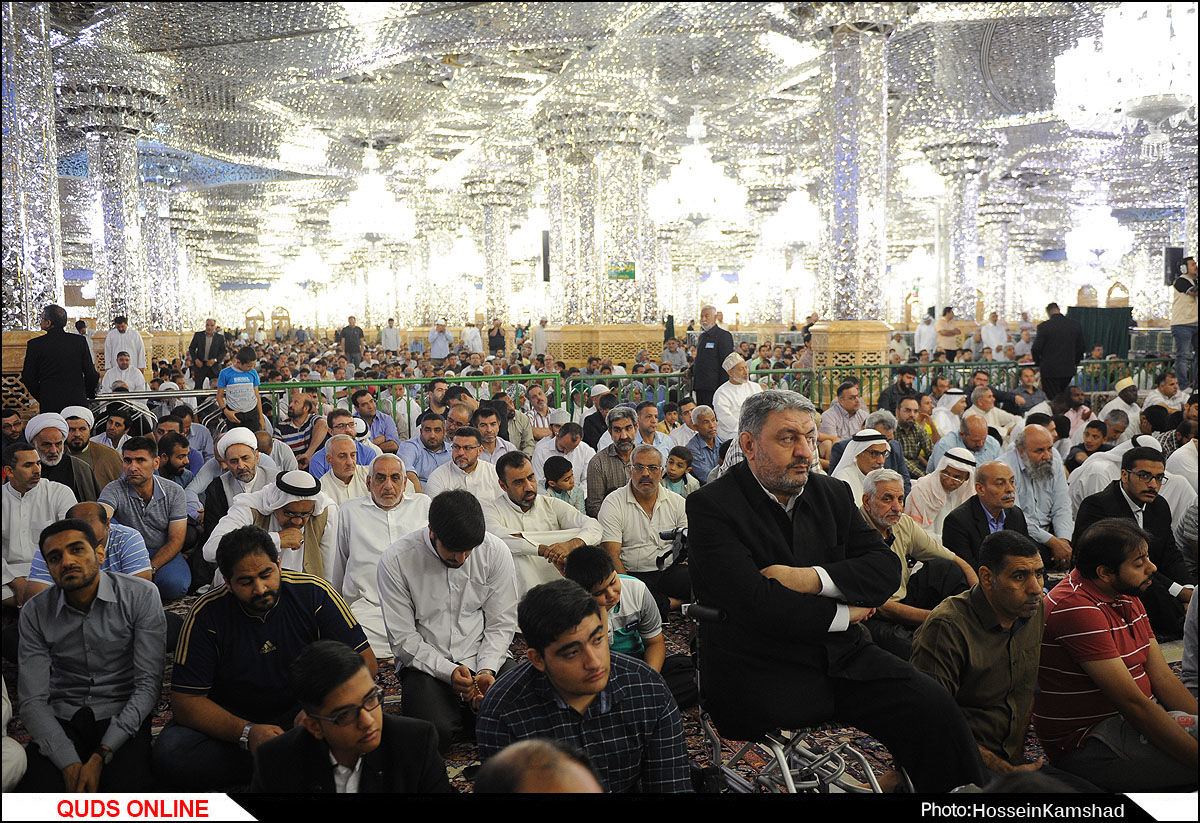 نماز باشکوه عید قربان در حرم رضوی اقامه شد/گزارش تصویری